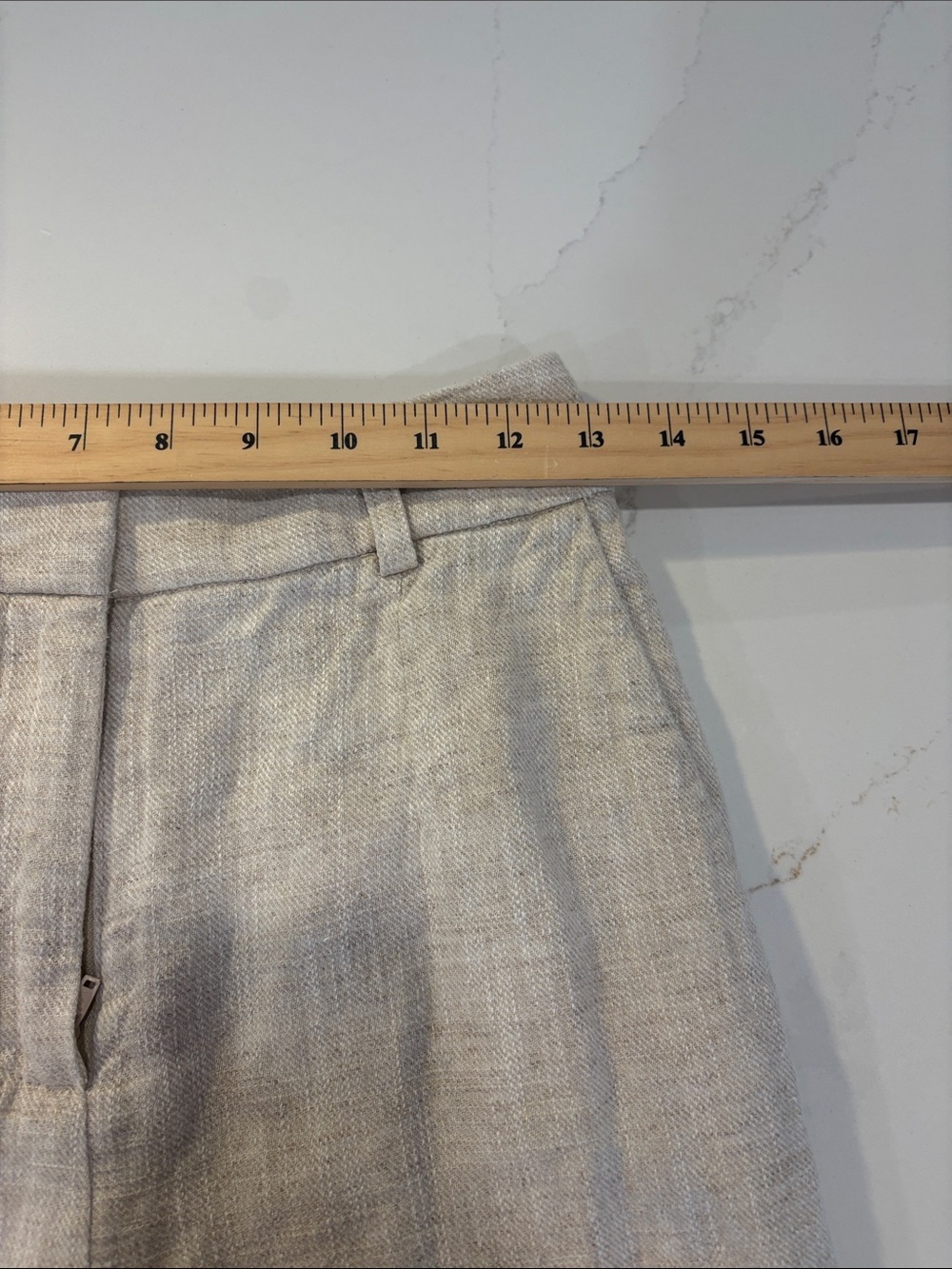 Dynamite Yasmin Striagnt leg Linen-Blend Pants Light Beige SZ 0 - Picture 4 of 13